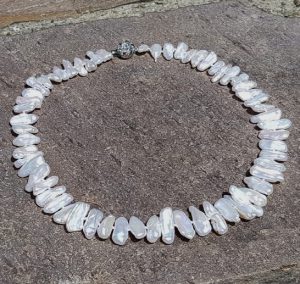 Außergewöhnliches Biwa Perlen Collier Einzelstück Schmuck