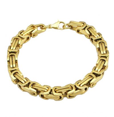 Edelstahl Armband “Byzantine Box” - Schmuck goldfarben