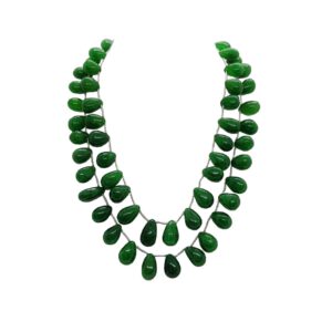 Natur Smaragd Collier “Pear” handgefertigt Einzelstück Schmuck grün